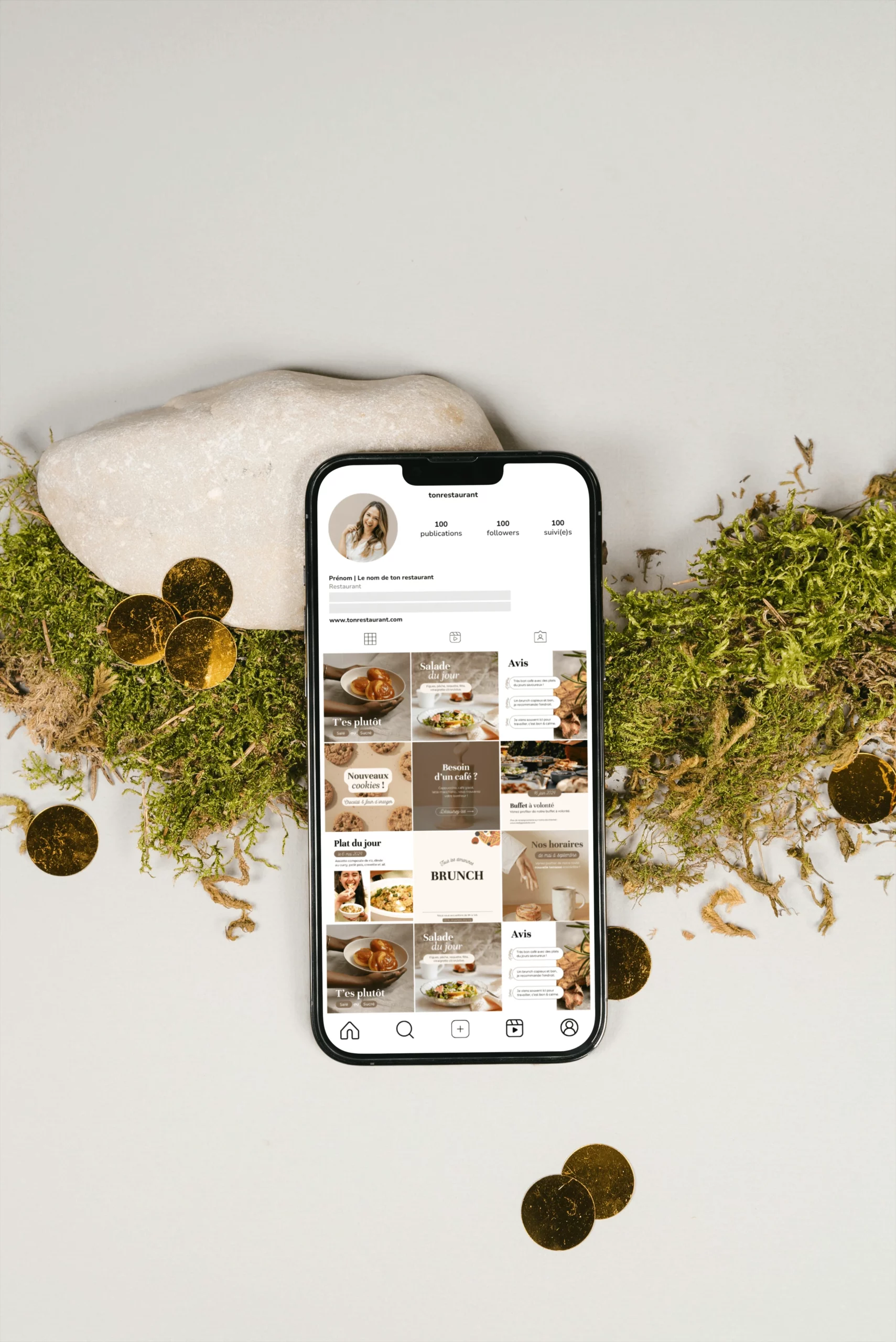 Templates pour Instagram d'un restaurant