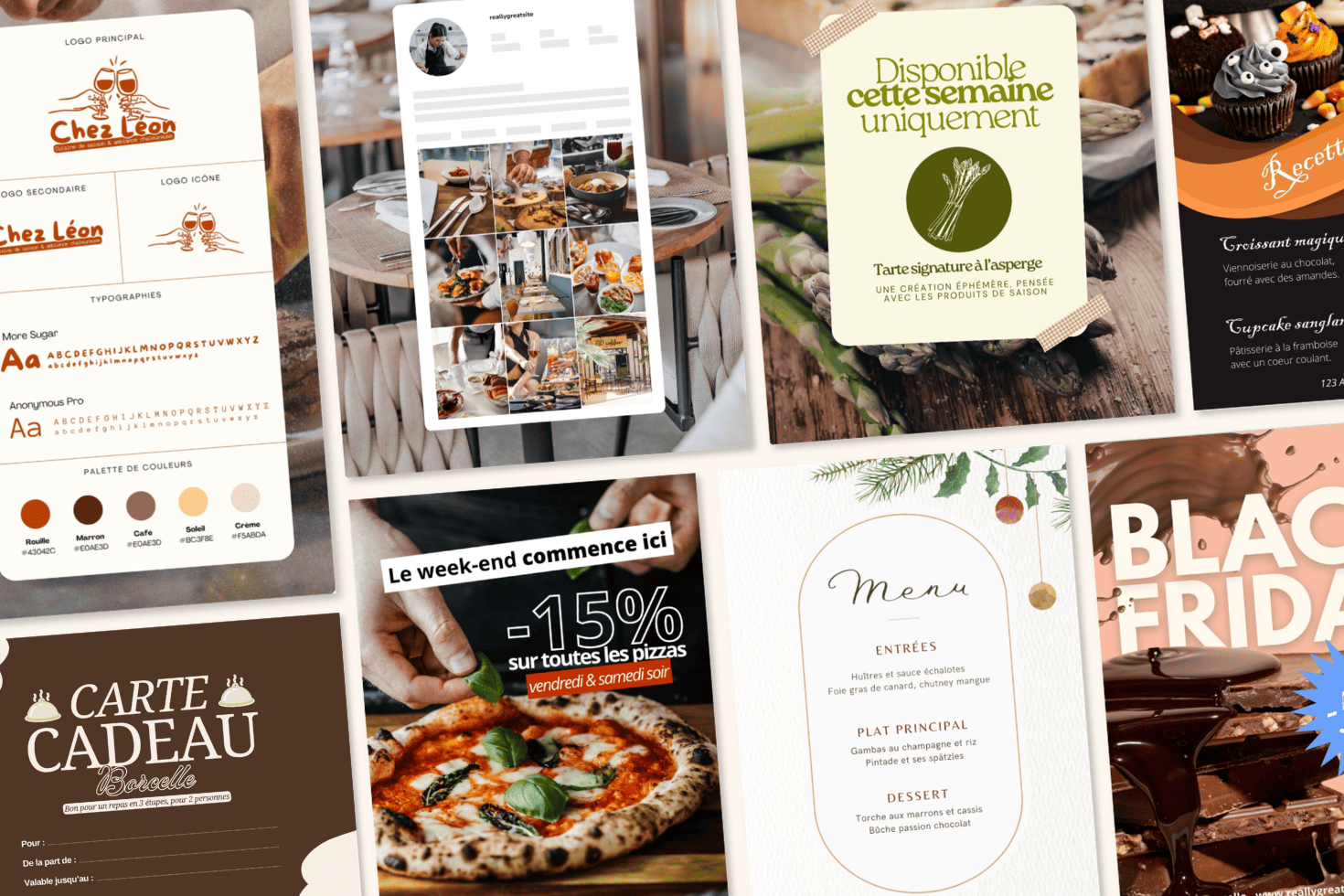canva graphiste food